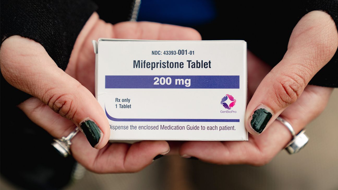 Generic mifepristone tablet in packaging