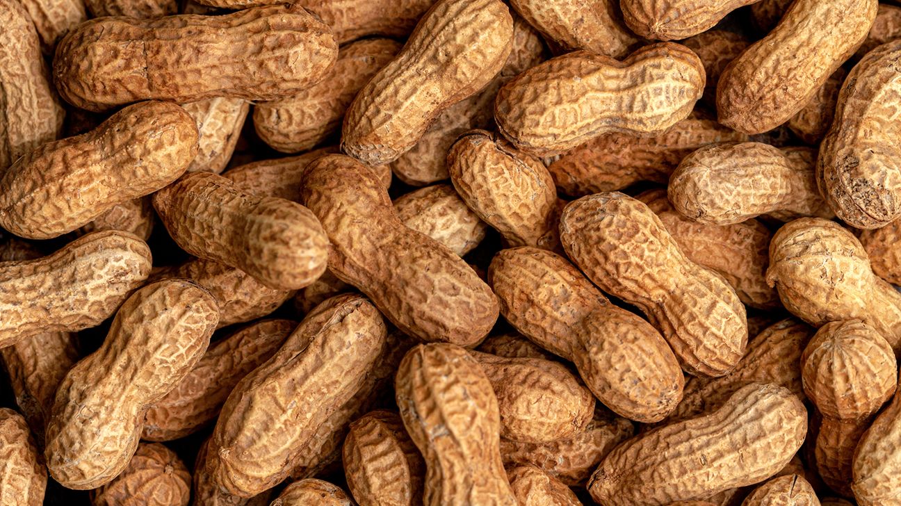 Close up of peanuts in shells